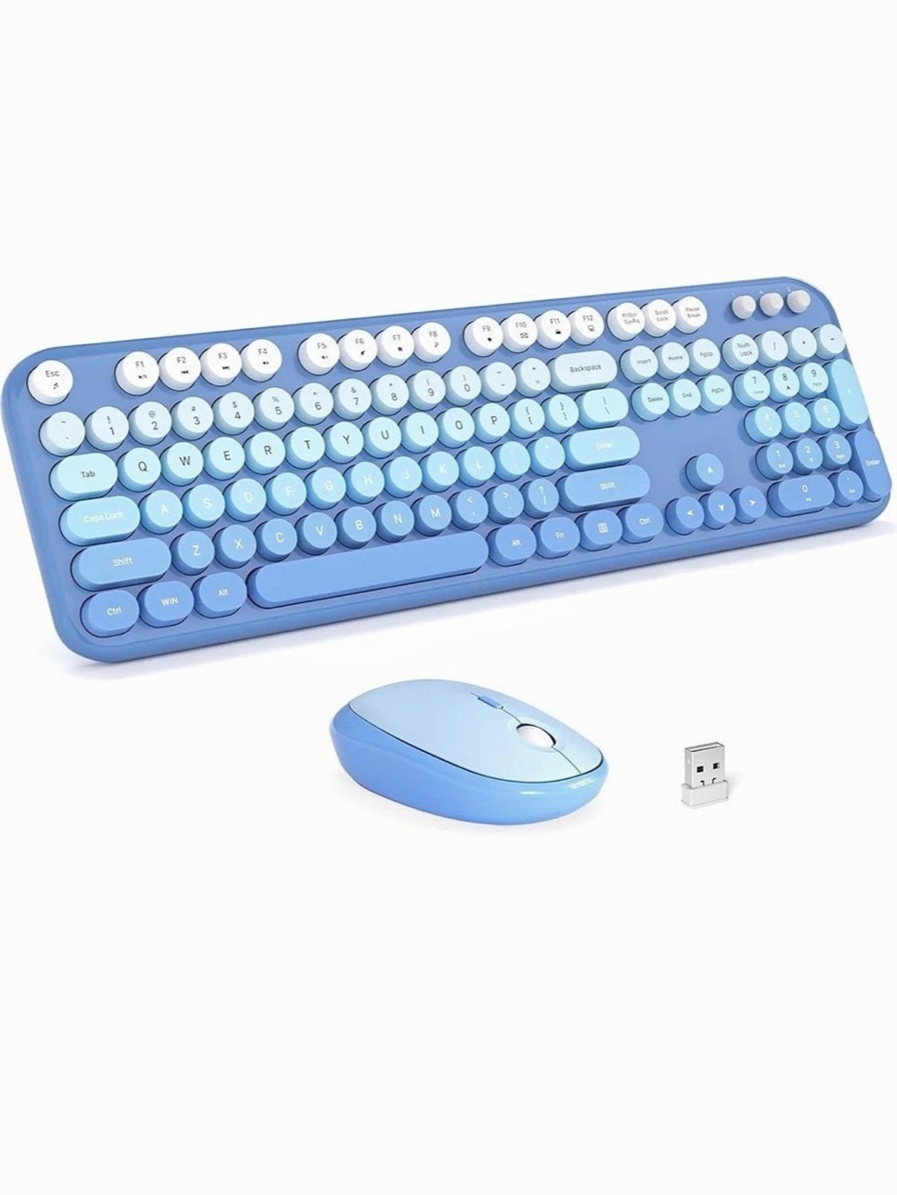 Wireless Keyboard and Mouse in Blue